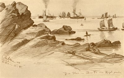 Die Straßen von Chefoo, gesehen von den Hügeln, China, 1898 von Christian Wilhelm Allers
