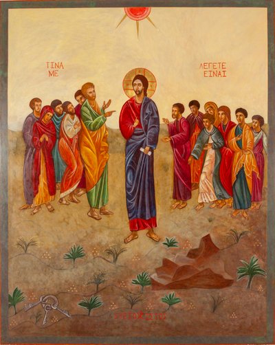 Sankt Peter und Christus, 2000 von Christine Hales