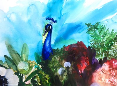 Lebendiger Pfauengarten von Christine Lindstrom