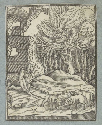 Moses und der brennende Dornbusch von Christoffel van Sichem (II)