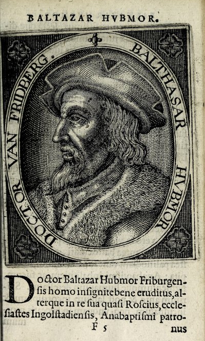 Balthasar Hubmaier, Illustration aus 