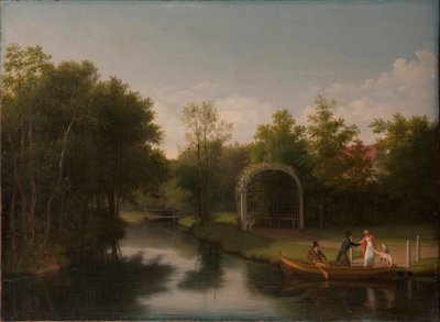 Laube im Park des Sanderumgård Herrenhauses von Christoffer Wilhelm Eckersberg