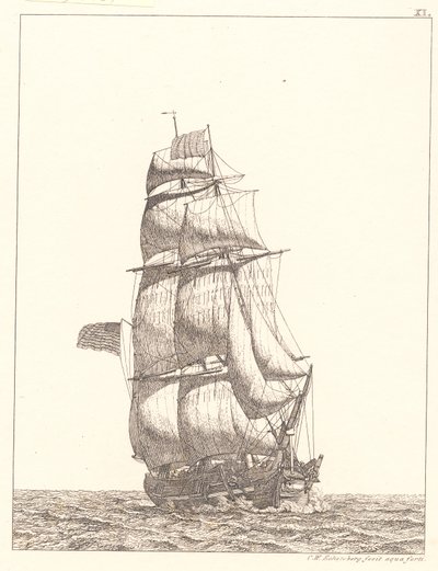 Dänisch: En nordamerikansk brig von Christoffer Wilhelm Eckersberg