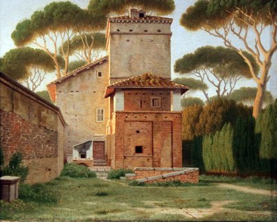 Das Torhaus im Park der Villa Borghese, Rom von Christoffer Wilhelm Eckersberg