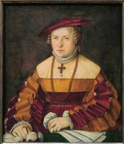 Bildnis der Ehefrau des Ulrich Ehinger, Ursula Meuting (gest. 1588) von Christoph Amberger