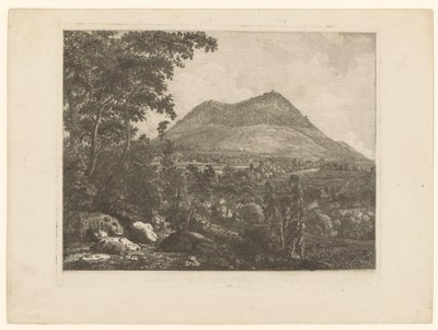 Landschaft mit dem Berg Landeskrone bei Görlitz von Christoph Nathe