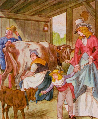 Besuch im Kuhstall von Christophe (1856 1945)