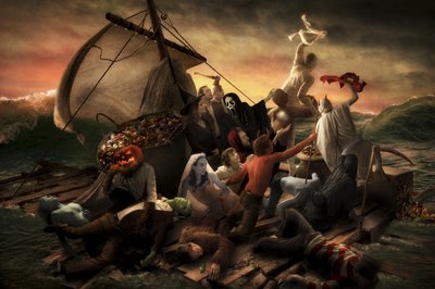 Floß der Halloween-Monster von Christophe Kiciak