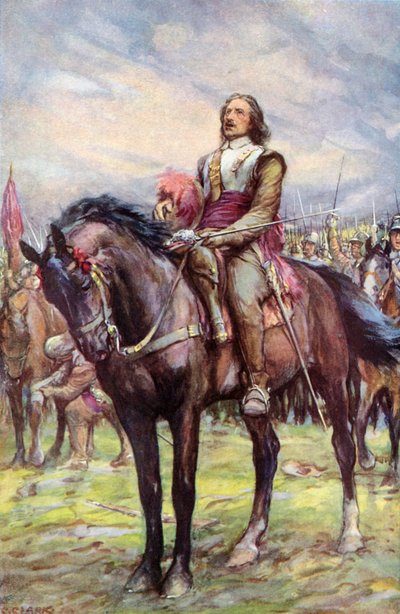 Oliver Cromwell ruft vor der Schlacht Gottes Unterstützung an von Christopher Clark