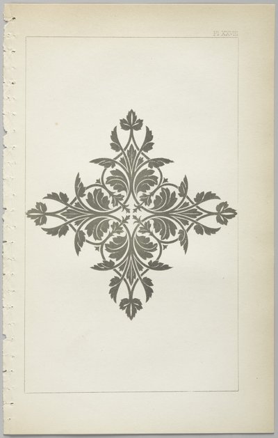 Die Kunst des dekorativen Designs: mit einem Anhang, der die Stunden des Tages angibt, zu denen Blumen öffnen, veröffentlicht von Day & Son, London, 1862 von Christopher Dresser