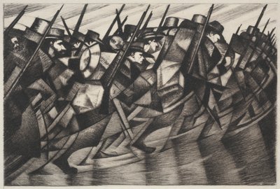 Rückkehr in die Schützengräben von Christopher Richard Wynne Nevinson