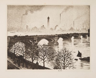 Waterloo Bridge von einem Savoy-Fenster von Christopher Richard Wynne Nevinson