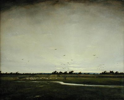Eine englische Landschaft, Romney Marsh von Christopher Richard Wynne Nevinson