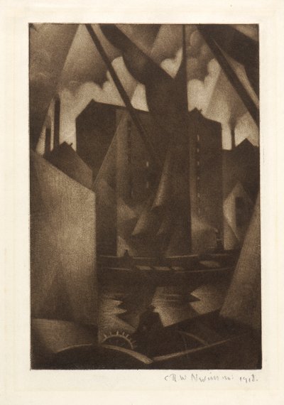 Docks, 1918 von Christopher Richard Wynne Nevinson