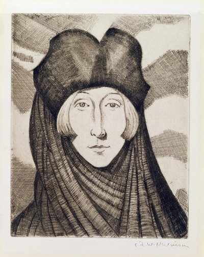 Edith Sitwell (1887-1964), 1927 von Christopher Richard Wynne Nevinson