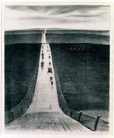 Die Straße von Arras nach Bapaume, 1918 von Christopher Richard Wynne Nevinson
