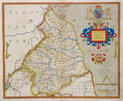 Karte von Northumbria, aus 