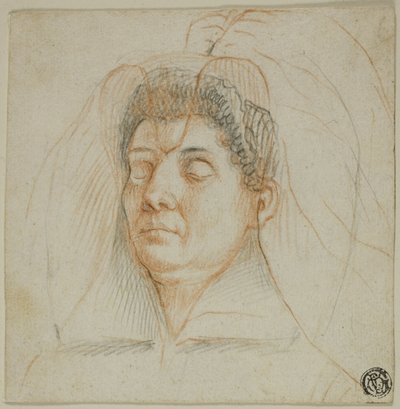 Totenmaske einer Frau von Circle of Lavinia Fontana