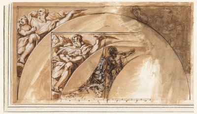 Entwurf für Spandrel-Dekoration von Ciro Ferri