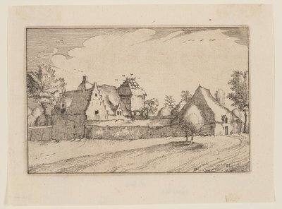 Ein ummauerter Bauernhof von Claes Jansz. Visscher