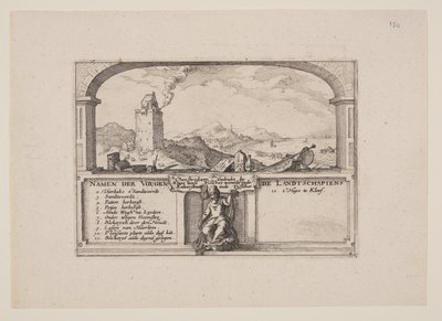 Leuchtturm in Zandvoort, aus Ansichten der Umgebung von Haarlem (Plaisante Plaetsen) von Claes Jansz. Visscher