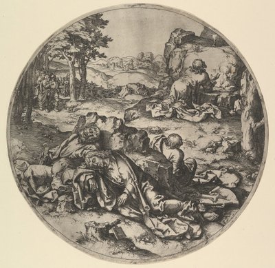 Christus in Gethsemane, Kopie, 17. Jahrhundert von Claes Jansz Visscher