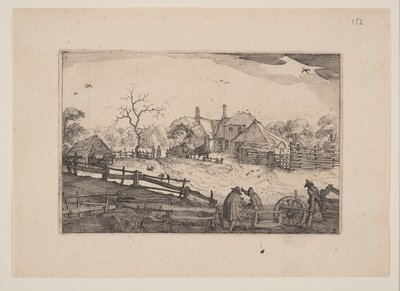 Gasthaus des Vaters, aus Ansichten der Umgebung von Haarlem (Plaisante Plaetsen) von Claes Jansz. Visscher