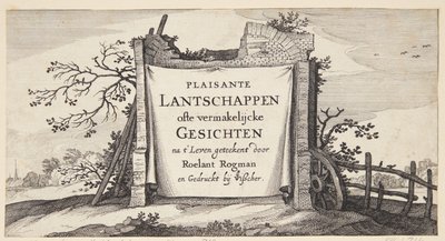 Titelblatt zu „Landschaften mit Dörfern nahe Amsterdam“ von Claes Jansz. Visscher