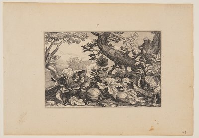 Baum und Melonen, aus Landschaften (Verscheyden aerdige Lanthuysen...) von Claes Jansz. Visscher