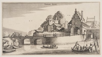 Eingang einer Stadt, aus Landschaften (Playsante Lantschappen) von Claes Jansz. Visscher II