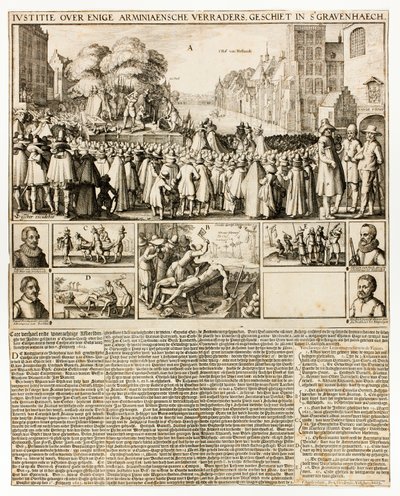 Hinrichtung der Arminianer in Den Haag von Claes Jansz. Visscher II