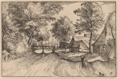 Dorfstraße von Claes Jansz Visscher after Johannes van Doetechum, the Elder after Lucas