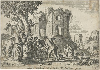 Jakob begräbt die Götzenbilder von Claes Moeyaert