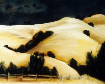 Goldene Hügel Dramatischer Himmel von Claire Whitehead