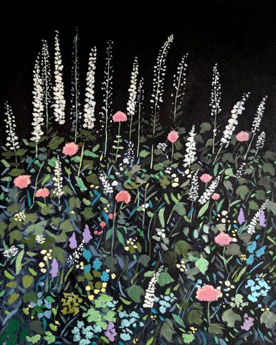 Nächtliche Gartenblüten von Claire Whitehead