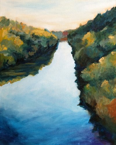 Gelassener Herbstfluss von Claire Whitehead