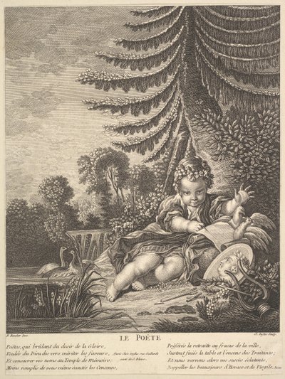 Der Dichter, ca. 1753 von Claude Augustin Duflos
