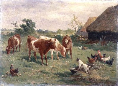 Hund im Futtertrog von Claude Cardon