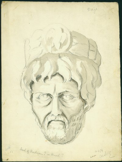 Kopf eines Mannes, 1874 von Claude Conder