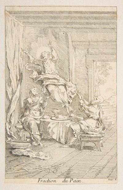 Teilung des Brotes von Claude Gillot, Jacques Gabriel Huquier