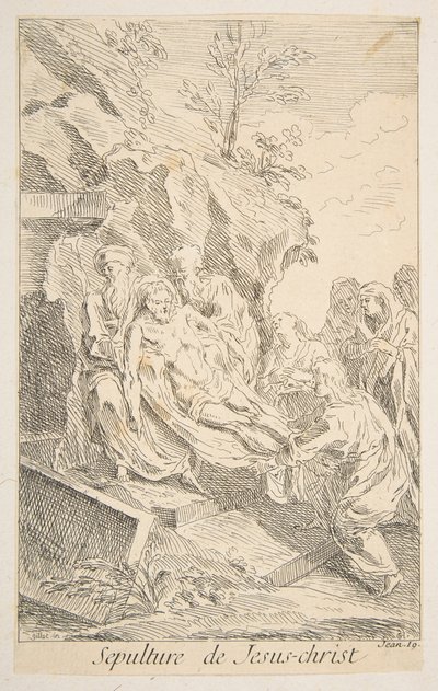 Grablegung Christi, n.d. von Claude Gillot, Jacques Gabriel Huquier