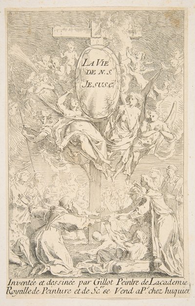 Frontispiz zur Serie Das Leben Christi von Claude Gillot, Jacques Gabriel Huquier