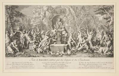 Feste des BACCHUS, gefeiert von Satyrn und Bacchantinnen von Claude Gillot