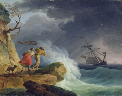 Küstenlandschaft im Sturm, 1782 von Claude Joseph Vernet