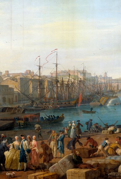 Der Hafen von Marseille im 18. Jahrhundert (Detail) von Claude Joseph Vernet