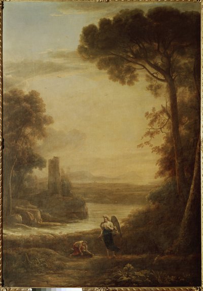 Landschaft mit Tobit und Erzengel Raphael von Claude Lorrain