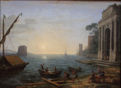 Ein Hafen bei Sonnenaufgang von Claude Lorrain