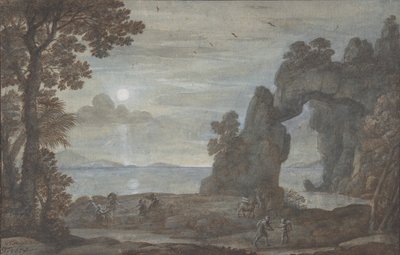 Küstenansicht mit Perseus und dem Ursprung der Korallen von Claude Lorrain