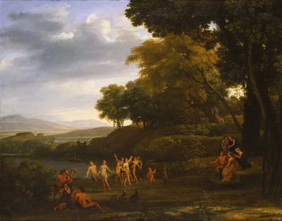 Landschaft mit tanzenden Satyrn und Nymphen, 1646 von Claude Lorrain