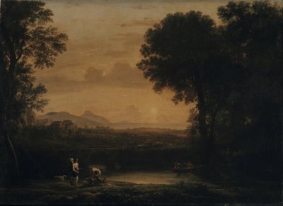 Landschaft mit Tobias und dem Engel von Claude Lorrain